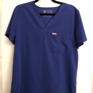 Figs Catarina Scrub Top Original Blue M